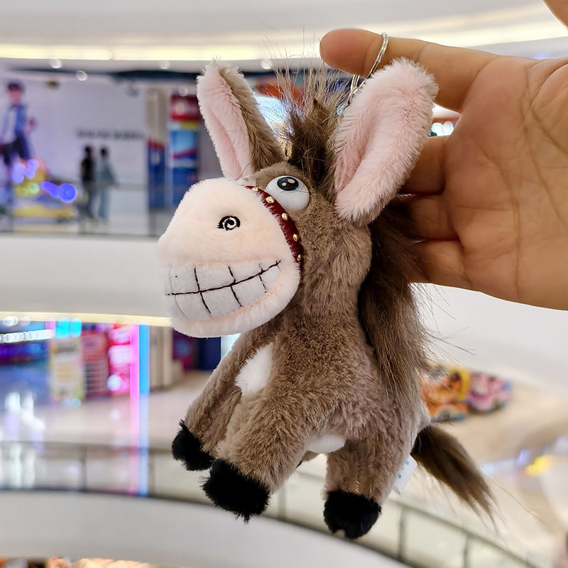 模擬動物ロバ人形ペンダントぬいぐるみ小さなロバ人形バッグペンダントキーホルダー人形ギフト|undefined