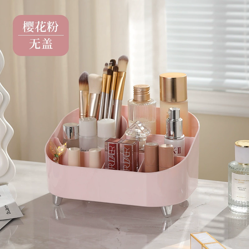 Cosmetic Organizer Storage Box, Dustproof Makeup Box, Multi-Compartment, 6 Color Options