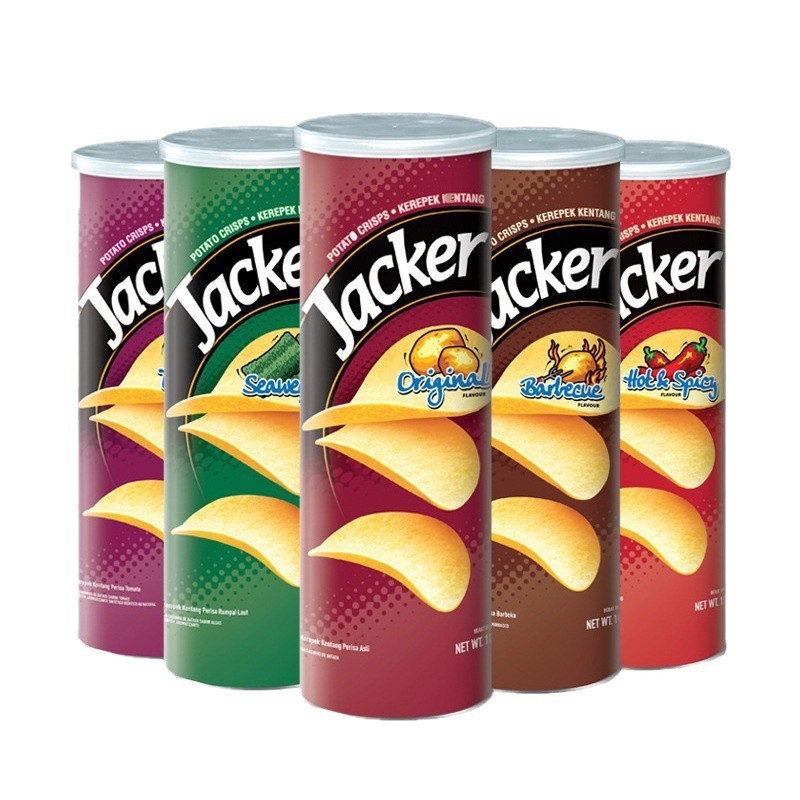 马来西亚薯片进口杰克马铃薯片100g外国休闲热卖膨化零食商超批发