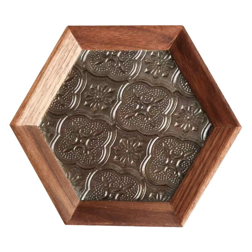 Vintage Begonia flor cristal montaña casa sala de estar agua taza té conjunto aislamiento estera té Sala Zen té taza titular mantel