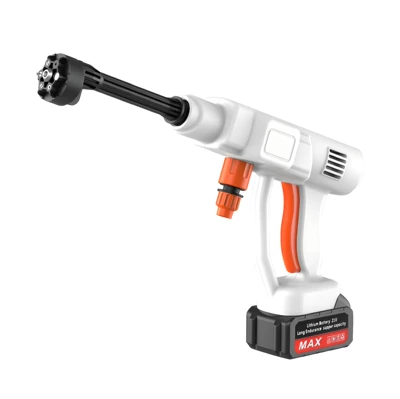Brushless car washer high-power wireless household portable high-pressure water gun car washer household lithium battery cleaning artifact (Portable car washer) - white-brushless-type-a-bare-gun-white-bare-gun-does-not-include-gun-head-battery