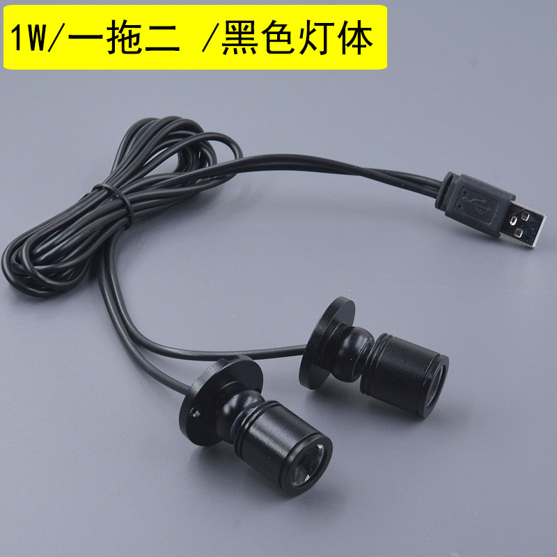 Transfronterizos led mini usb pequeño foco 3W5v tesoro recargable modelo DIY acuario de peces color foco 1w