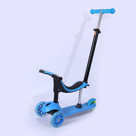 定做三合一儿童滑板车可升降多功能两用1岁宝宝3轮踏板车厂家直供