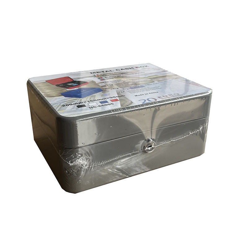Caja Registradora Portátil de Metal Mediano de Metal con Cerradura para Guardar Dinero