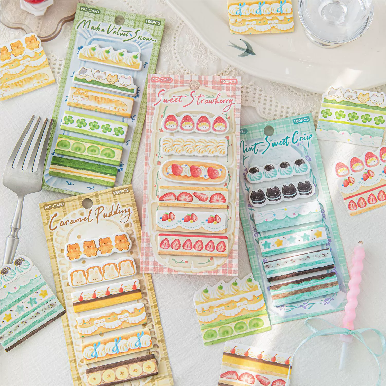 Momo 180 special-shaped index sticky notes, Dingding Cake Shop original cute student message mark sticky notes