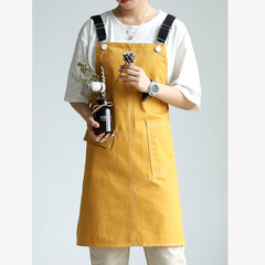 Apron, denim, Chinese restaurant, hairdresser, milk tea shop, restaurant, nail art, hair styling, men and women's workwear, logo printing