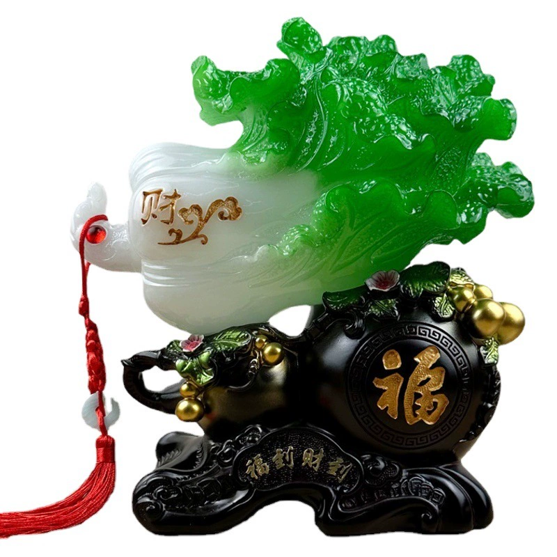 Украшения Интернет-знаменитости Смола нефрит капуста от богатства до украшений творческий дом гостиная украшения для входа украшения