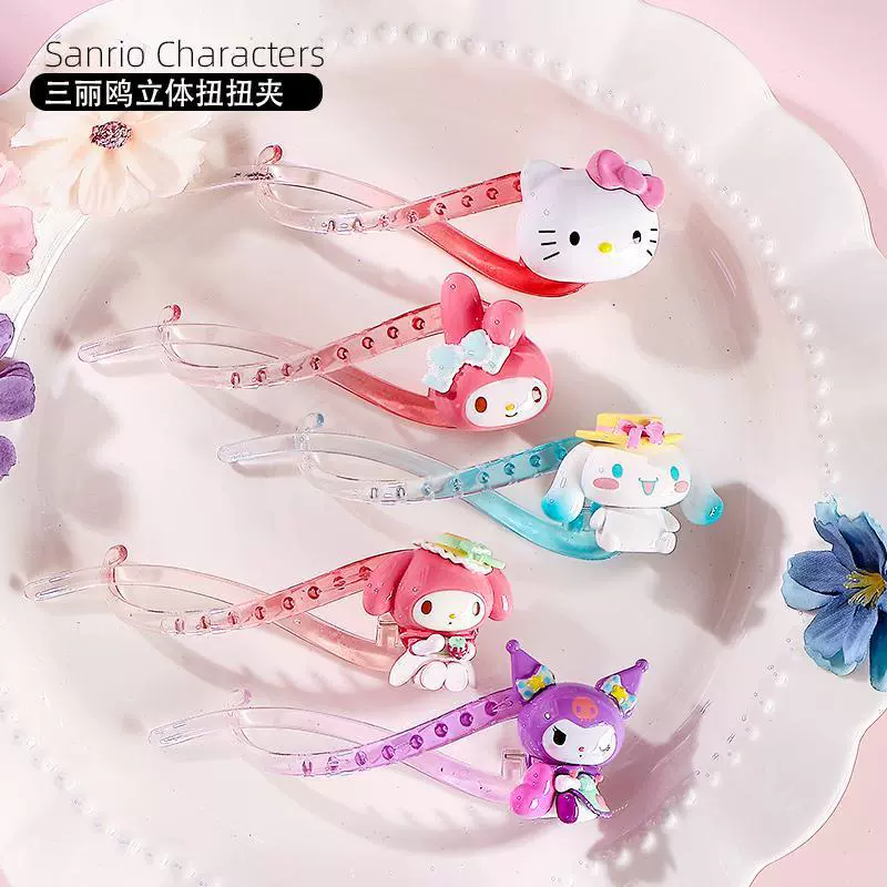Sanrio, оригинальная трехмерная мультяшная высокая качество Pilsan Play Car, акриловая заколка для волос
