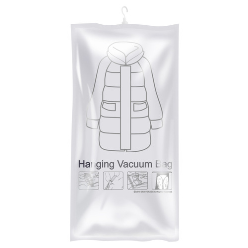 Closet Hanger Vacuum Compression Bag for Clothes, Down Jackets, and Cotton Padded Coats - Dustproof Hanging Storage Bag