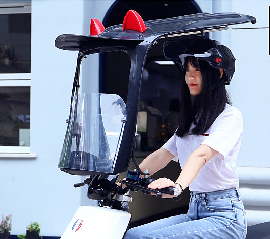 Electric Motorcycle Canopy New Model Windproof Rainproof Thickened Electric Vehicle Canopy Sunshade Sun Protection