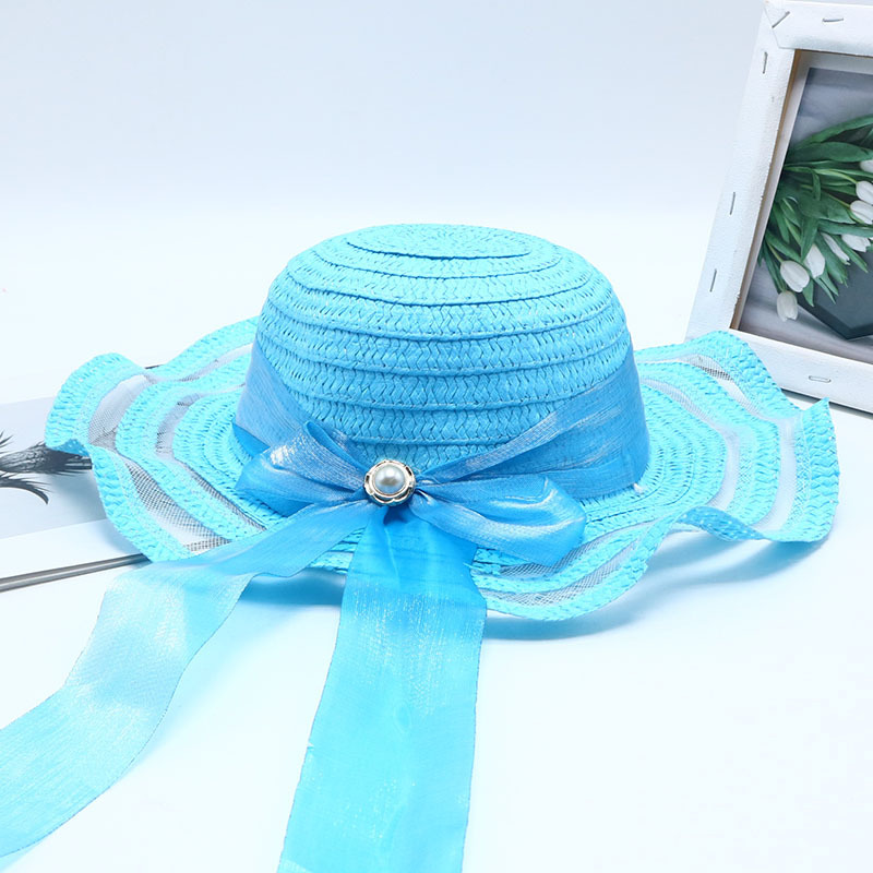 긴 리본 활 블루