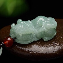 天然正品缅甸翡翠A货玉石霸王貔貅吊坠男女款珠宝挂件项链玉坠