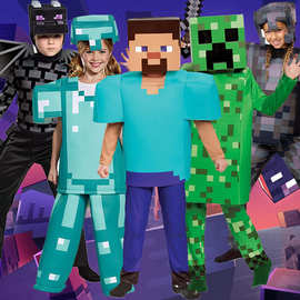 万圣节minecraft钻石盔甲末影龙蓝世界绿世界COS我的世界角色扮演
