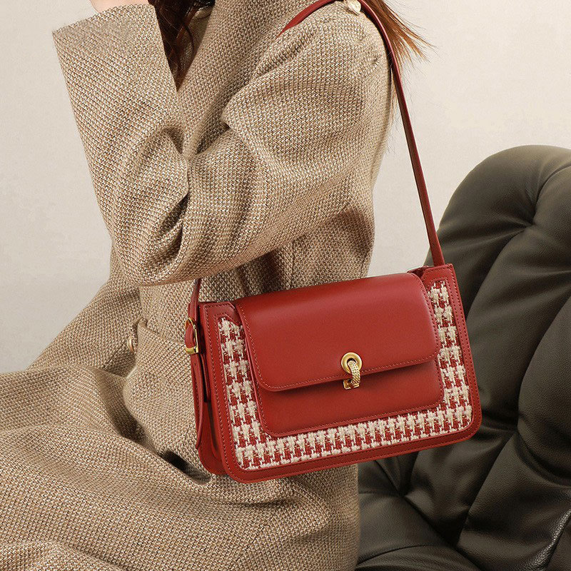 Bolsos 2025, Nuevo Bolso de Moda para Mujer, Bolso Cruzado, Bolso de Hombro Rojo para Boda, Bolso de Alta Gama para Novia