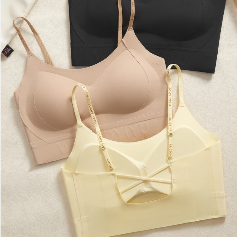 New Summer Style Foundation Skin-Colored Invisible Bra with Soft Support, Push-Up, Thickened Fixed Cups, Cross-Back Design, and Bra Hanger Set New Summer Style Foundation Skin-Colored Invisible Bra with Soft Support, Push-Up, Thickened Fixed Cups, Cross-Back Design, and Bra Hanger Set