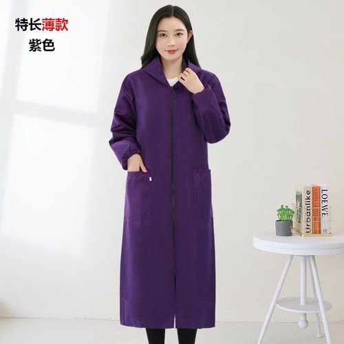 Long-sleeved overcoat workwear for adults, extended and lined, stain-resistant, for office, kitchen home use, outerwear, dropshipping