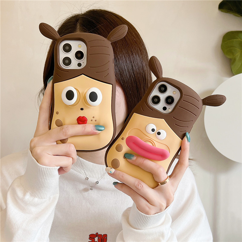 Cartoon Sausage Mouth Girl Iphone14/13 Suitable for 12 Apple 17/16/15Promax Mobile Phone Case Anti-Fall
