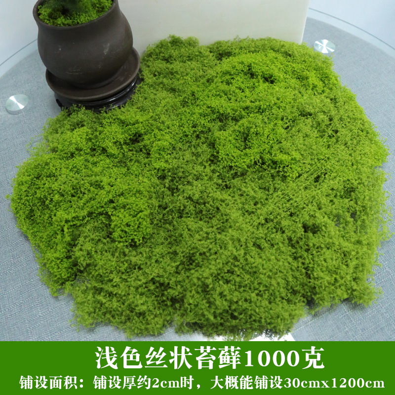 Simulación de césped de seda de musgo, paisaje de musgo biónico, plantas verdes, bonsai, pavimento de paisajismo, decoración de musgo falso, césped falso