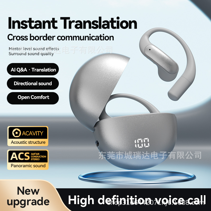 Explosivo de comercio electrónico transfronterizo M118 Smart AI Bluetooth Headphones 2025 Nuevos auriculares de traducción simultánea con orejas colgantes abiertas