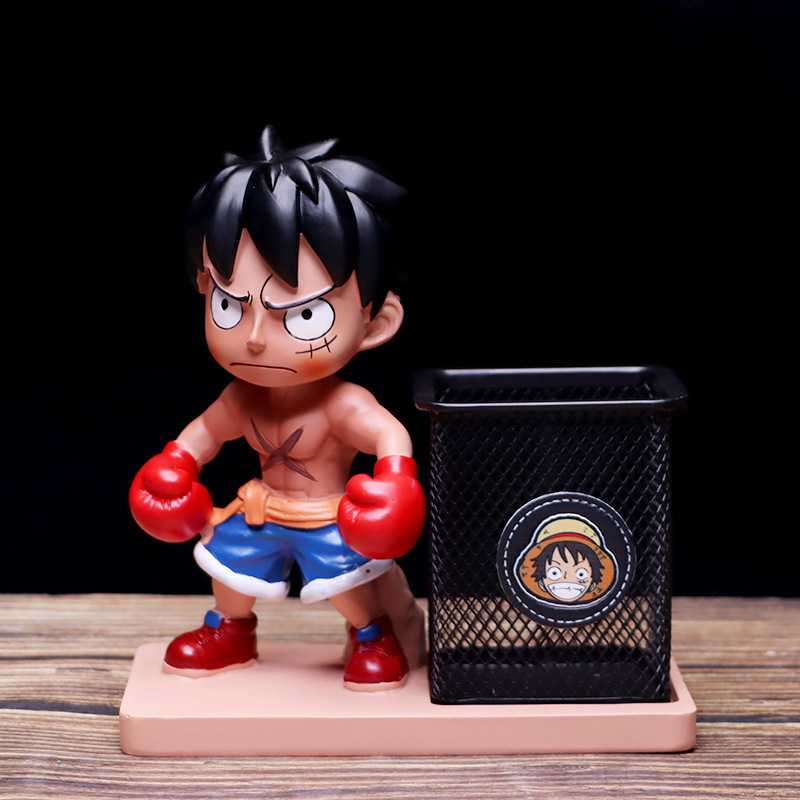 Cartoon Animation One Piece Luffy Boxer Pen Cute Road Storage Box Student Supplies Birthday Gift