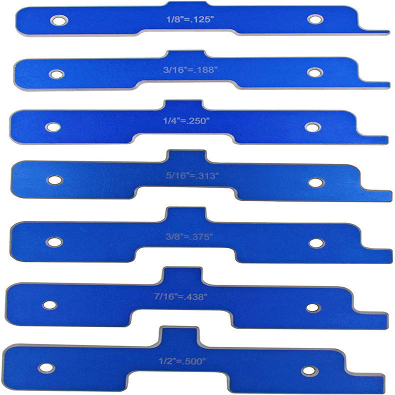 Nuevo bloque de medición de carpintería 7-pieza Sierra de mesa ajuste Rod Router Mesa Set Up Bar