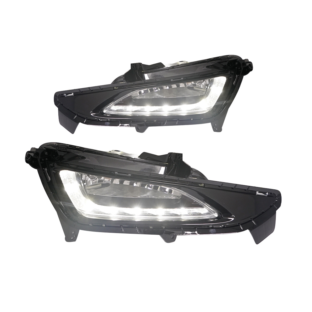 Aplicable a la luz diurna de Tucson 15-18 Tucson luz diurna luz antiniebla delantera montaje modificación Actualización de configuración baja