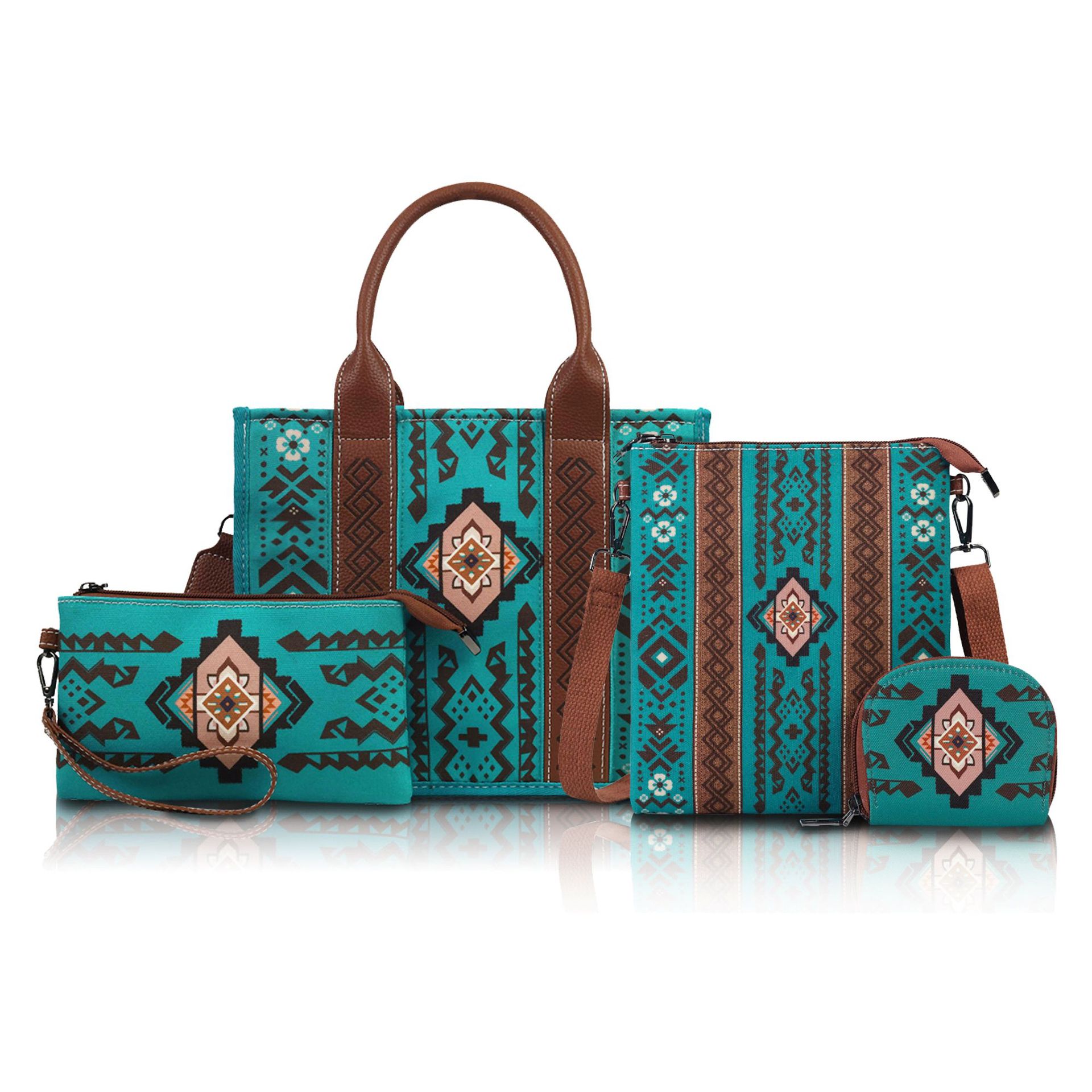 작은 녹색 큰 꽃 4종 세트