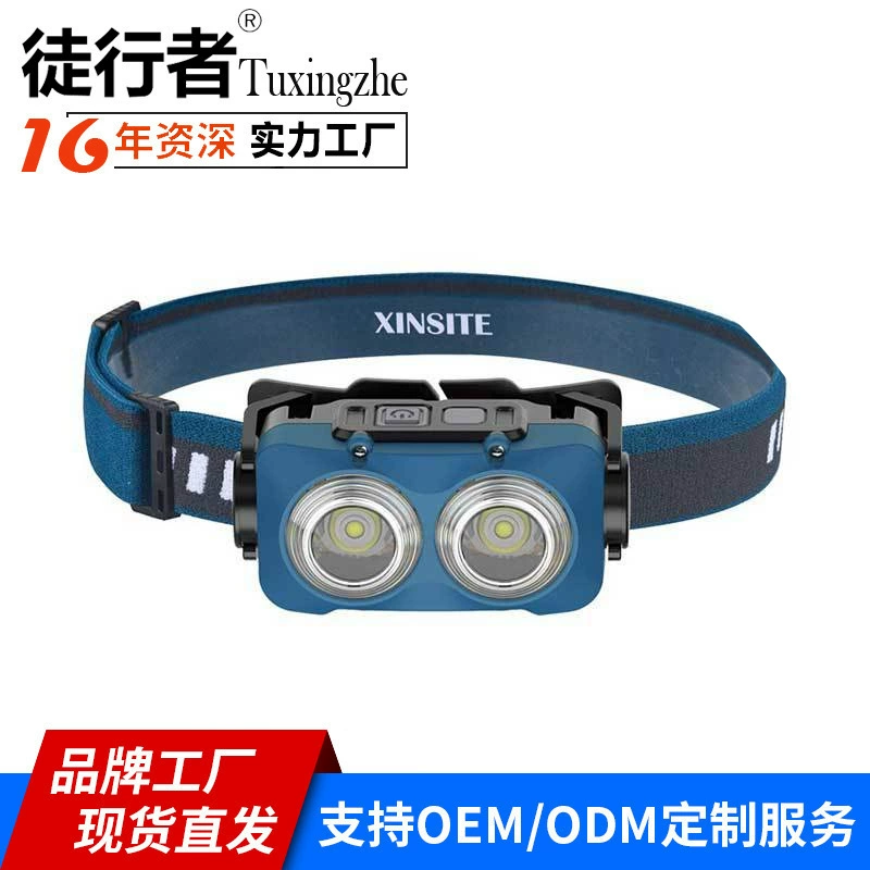 Сверхъяркий трансграничный сильный свет Индукционная фара Шахтерская лампа USB-зарядка аварийный Интеллектуальный головной фонарик для наружного освещения
