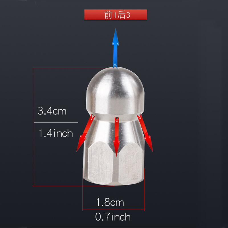 Amazon venta caliente acero inoxidable 3/4PCS agua cabeza de ratón boquilla juego alambre interior 1/4 tubo de conexión rápida dragador
