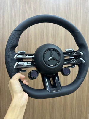 Suitable for Mercedes-Benz Amg809 Carbon Fiber Steering Wheel A-Class C-Class E-Class ml Old Model Modification and Upgrade to New Model Assembly (Steering wheel)
