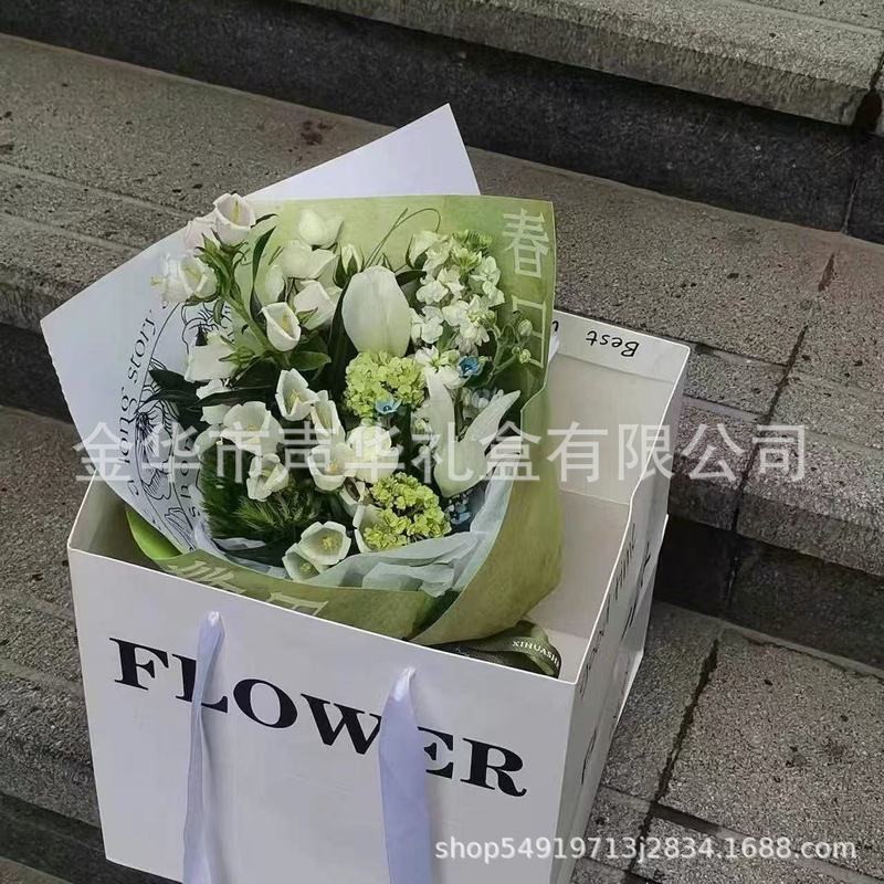 新款黑皮KT全系列产品教师节鲜花花束包装手提袋DIY包装礼盒花盒|undefined