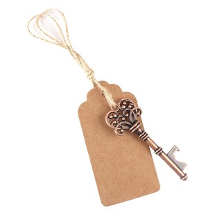 Vintage beer zinc alloy bottle opener gift wedding gift with hemp rope tag festive companion gift
