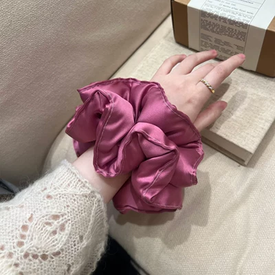 Hair Accessory for Women, Saç üçün rezinlər - rose-pink-small-pillow-hair-tie