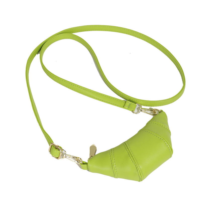 Bolsa de hombro coreana para niños y niñas, moda de color sólido creativa, forma de cuerno de buey, bolso para niños, nuevo tipo de bolso para niños de comercio exterior