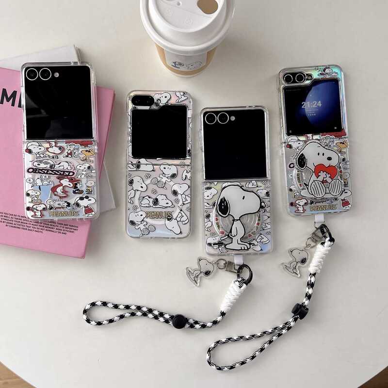 Full Screen Snoopy Suitable for Samsung Zflip7 Mobile Phone Case Foldableing Screen Zflip6 Transparent Magnetic Protective Cover Cartoon Full Screen Snoopy Suitable for Samsung Zflip7 Mobile Phone Case Foldableing Screen Zflip6 Transparent Magnetic Protective Cover Cartoon
