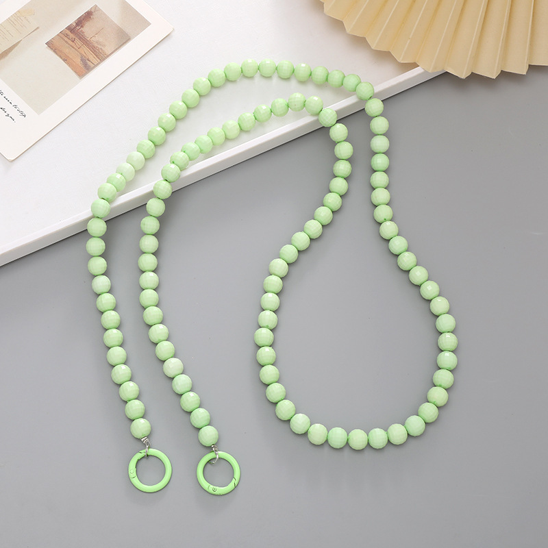 Nuevo acrílico cuentas teléfono móvil cadena perla crossbody Correa cadena teléfono móvil caso colgante regalo para las mujeres