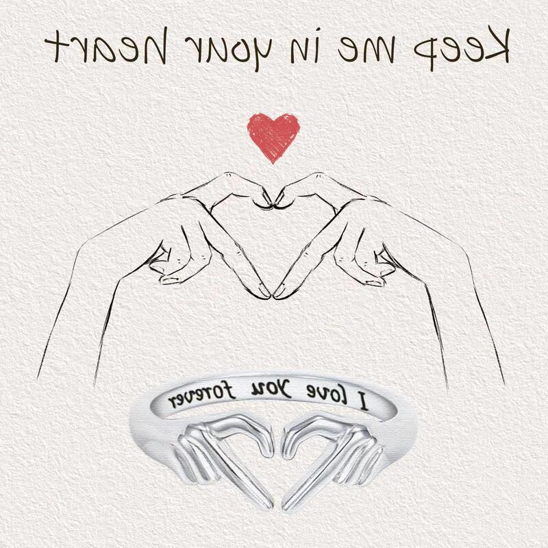 Double hand heart ring Amazon hot sale romantic European and American fashion love hug hand couple ring pair ring Double hand heart ring Amazon hot sale romantic European and American fashion love hug hand couple ring pair ring