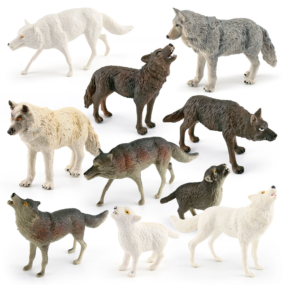 Transfronterizo simulación bosque animal Lobo modelo lobo siberiano Rey Lobo Ártico Lobo Blanco Lobo escritorio decoración juguete