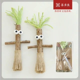 喜多鱼 新品原创木头人木天蓼铃铛玩具磨牙自嗨耐咬宠物用品批发