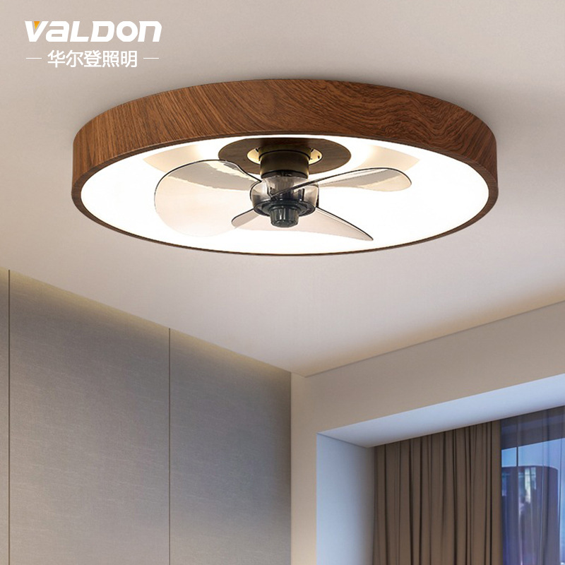 Fan Ceiling Light New Simple Modern Wood Grain Integrated Bedroom Light Home Led Living Room Dining Room Master Bedroom Lamps