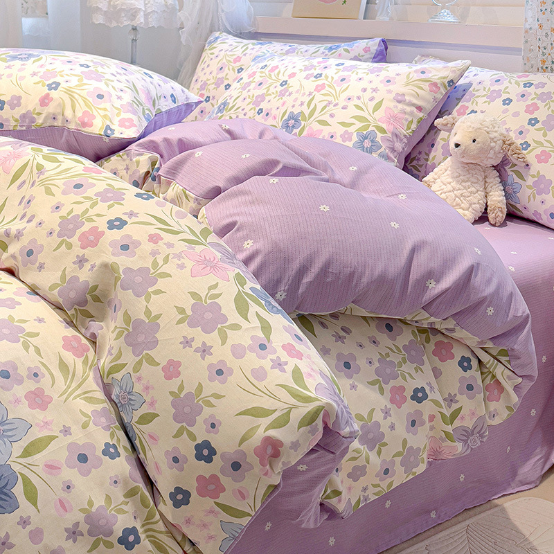 Brocade de flores - Purple