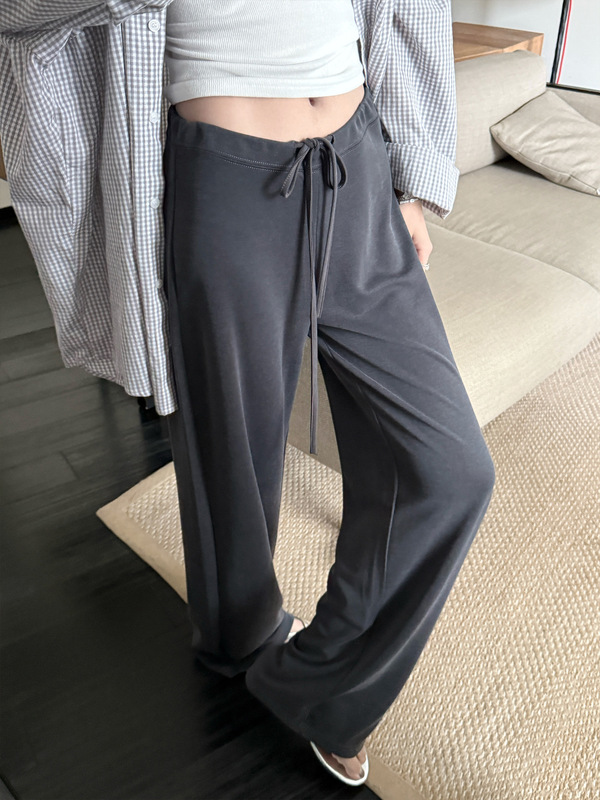3563 #   superniniyy 雲模造キュプラシルクドレープクールスリム巾着ストレートパンツ|undefined