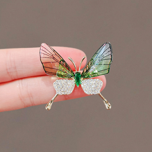 Vibrant butterfly temperament brooch, high-end design, personalized fashion corsage, high-end women's suit pin, high-end