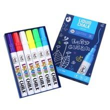 美乐粉笔儿童无尘粉笔液体粉笔 水溶性安全黑板可水洗6支装彩色笔