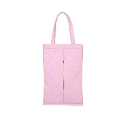 Car tissue box/set: Ribbon Bow Hanging Seat - powder-rhombus-hanging-smoke