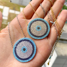 欧美外贸新款恶魔之眼吊坠项链时尚高级感百搭潮流女式项链批发潮