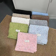 花漾甜心~甜妹彩虹糖软糯针织围巾女秋冬含羊毛纯色保暖防寒围脖