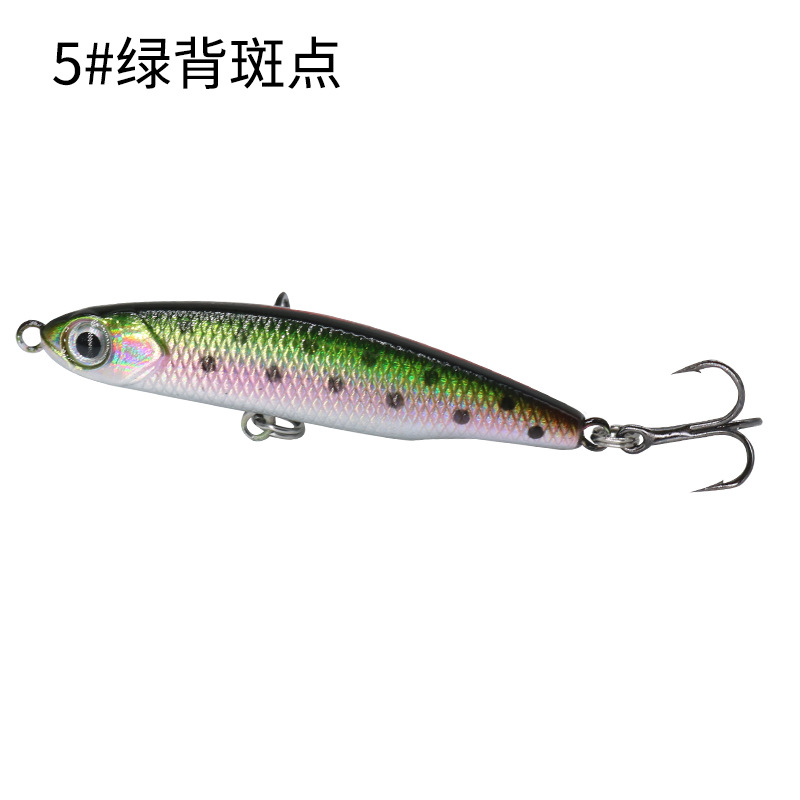 6 Colors Sinking Minnow Fishing Lures Hard Plastic Minnow Baits Bass Trout Fresh Water Fishing Lure