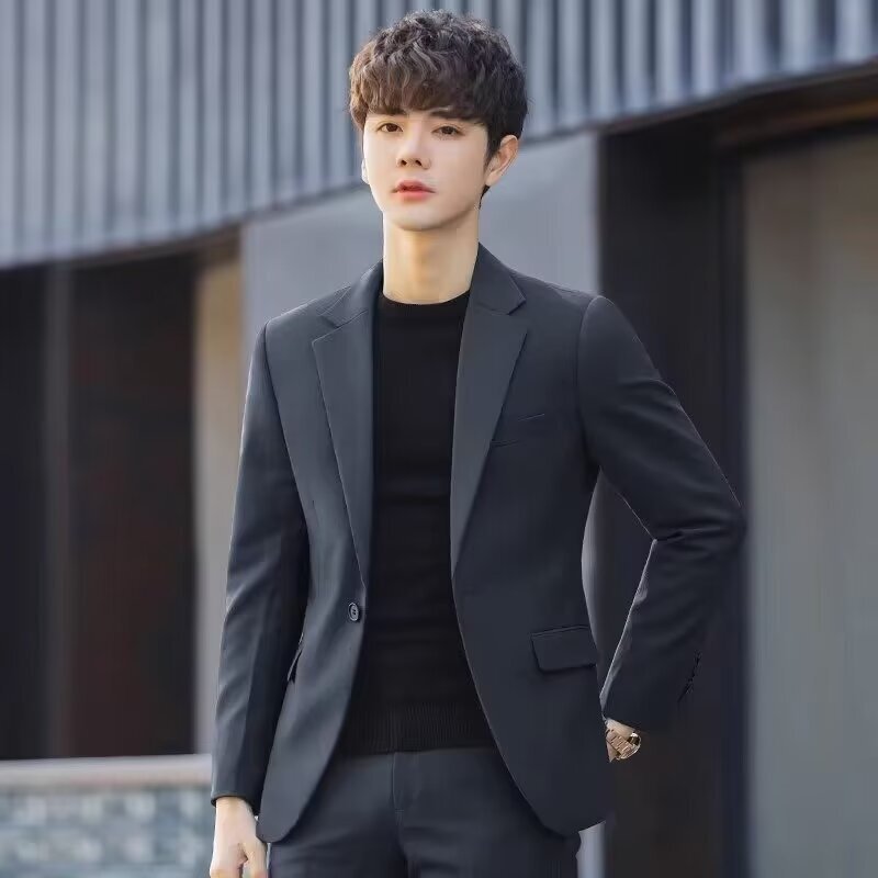 Light Luxury Casual Suit Men's Jacket Slim-fit High-end Sense Korean Style Duffy Handsome New Spring and Summer Small Suit Top