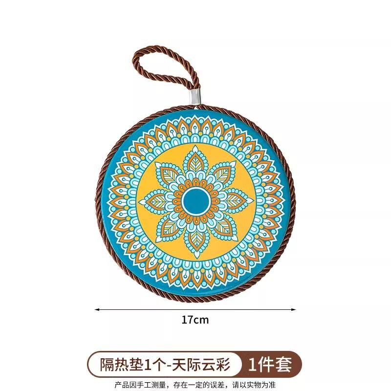 复古隔热垫耐高温砂锅防烫垫珐琅锅垫子陶瓷新中式餐桌防滑餐盘垫|undefined